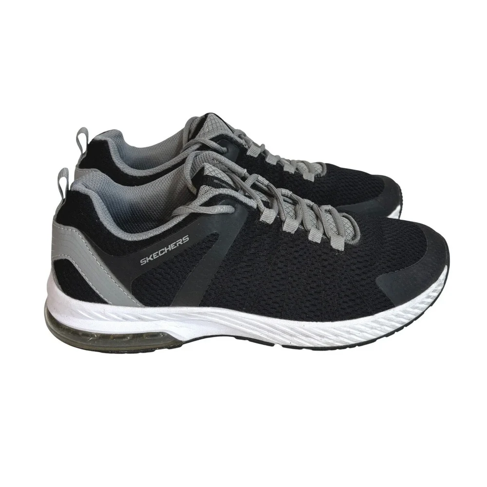 Skechers Mens Classic Air-Cooled Memory Foam Sneakers Black/Gray 59981S Size 9.5